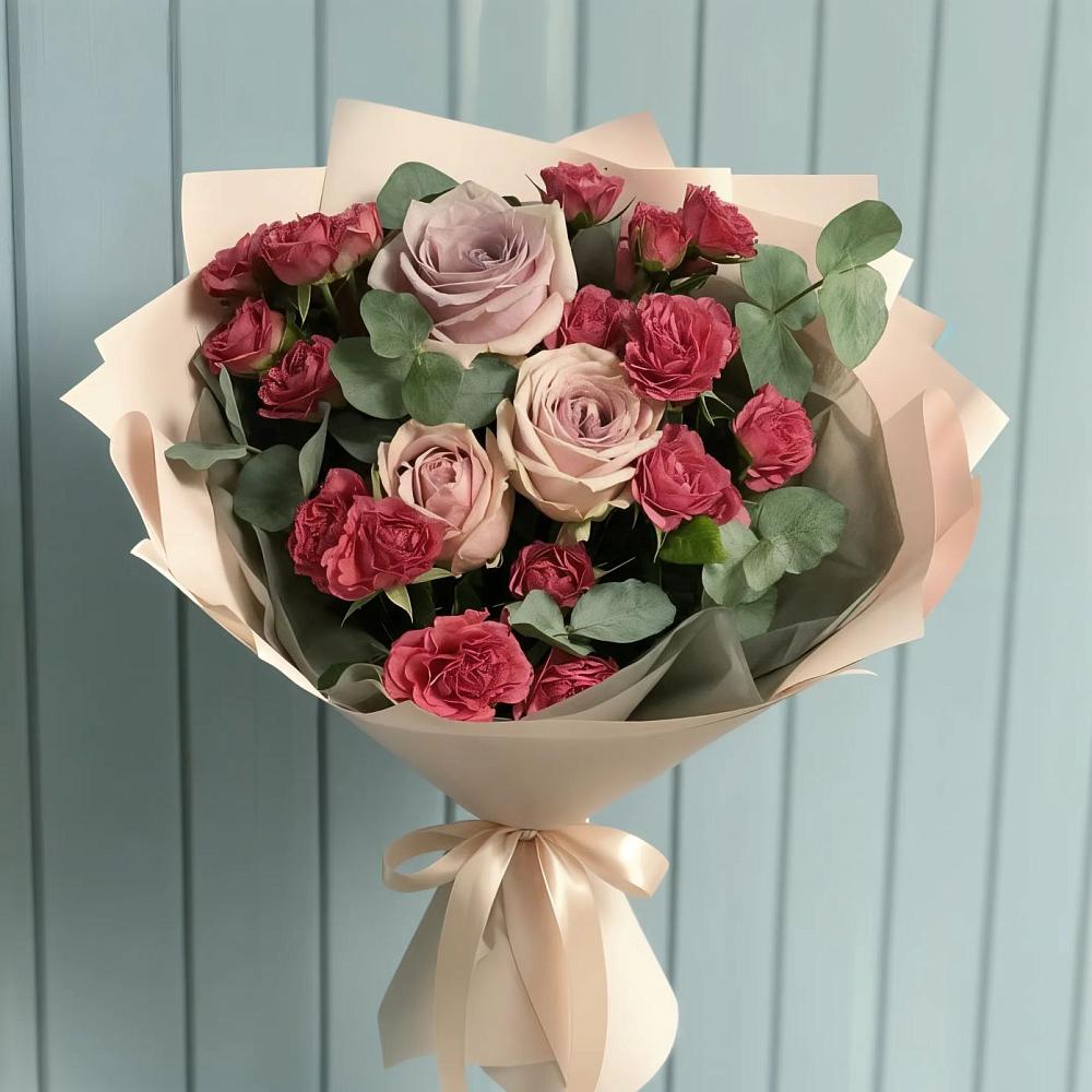 Букет цветов из: Гвоздики и Розы в Измайлово