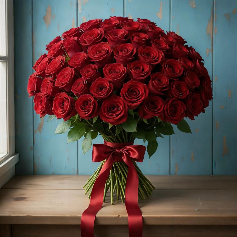 Букет Красные розы Блэк Меджик в Измайлово