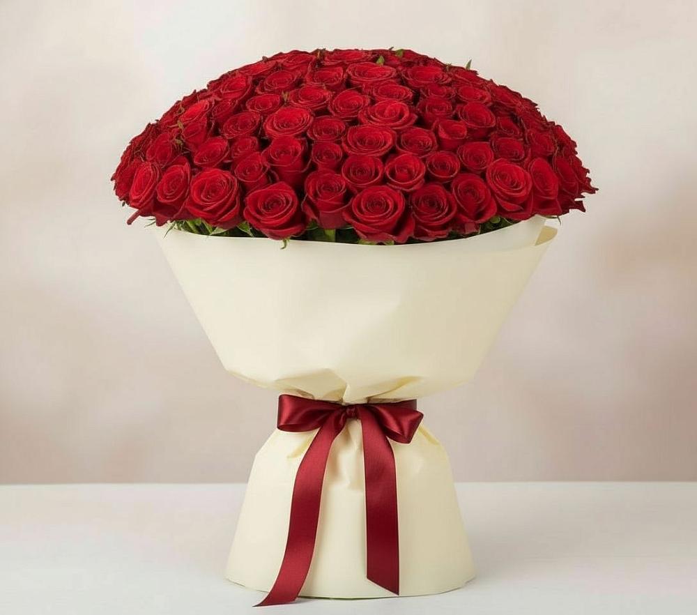 Букет 101 Красная роза Милано в Измайлово