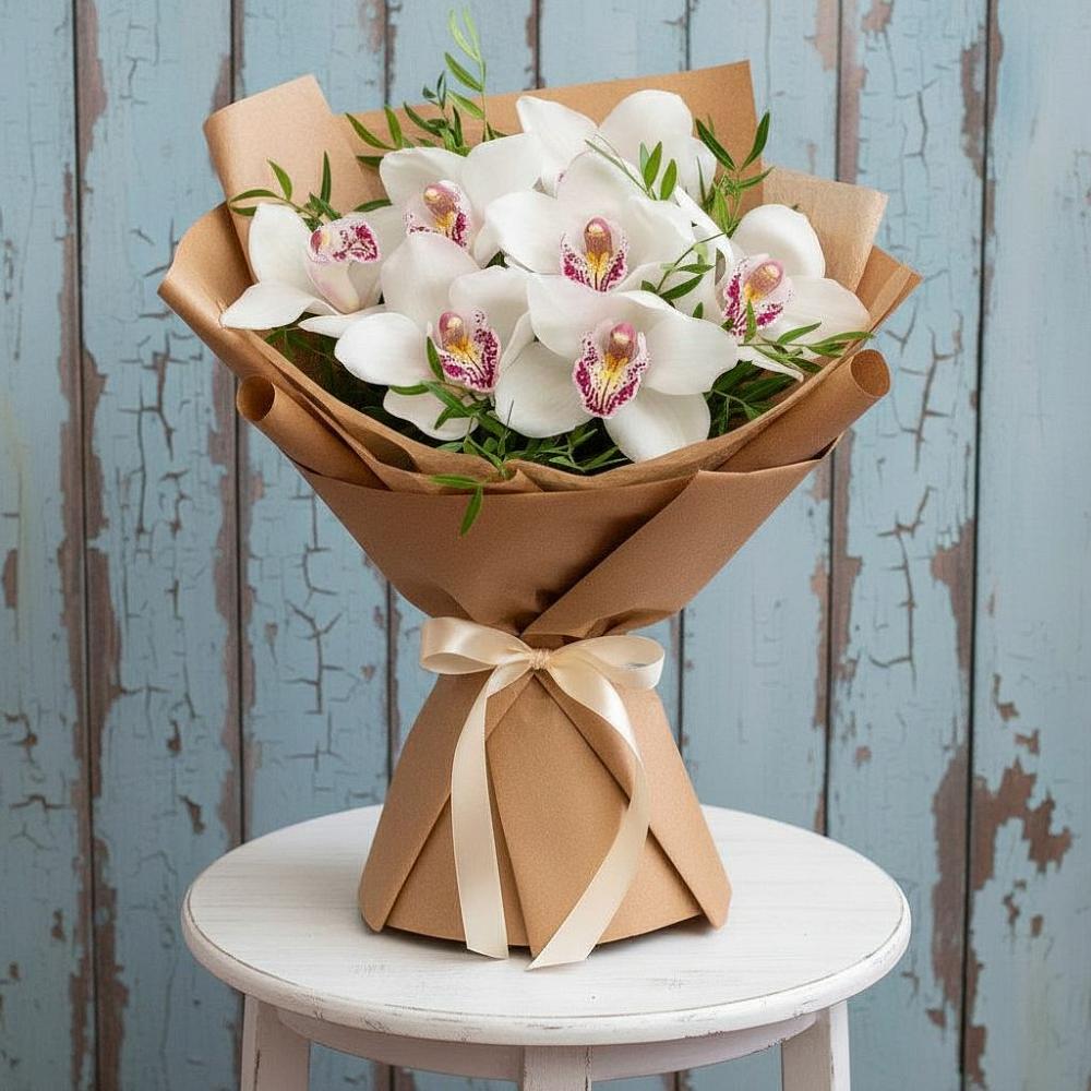 Букет цветов из: Орхидеи и Розы в Измайлово