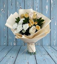 Букет цветов из:  Розы и Хризантемы в Измайлово