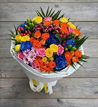 Букет цветов из:  Розы и Хризантемы в Измайлово