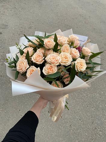 Букет Кремовые розы Латте в Измайлово