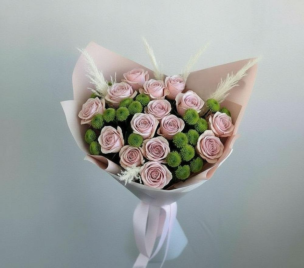 Букет цветов из: Розы и Хризантемы в Измайлово