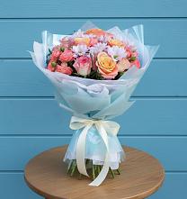 Букет цветов из:  Хризантемы и Розы в Измайлово