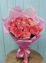 Букет 15 Розовых роз Равель в Измайлово