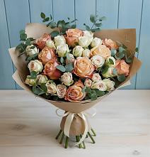 Букет цветов из:  Альстромерии и Розы #REPLACE_PRED# Измайлово